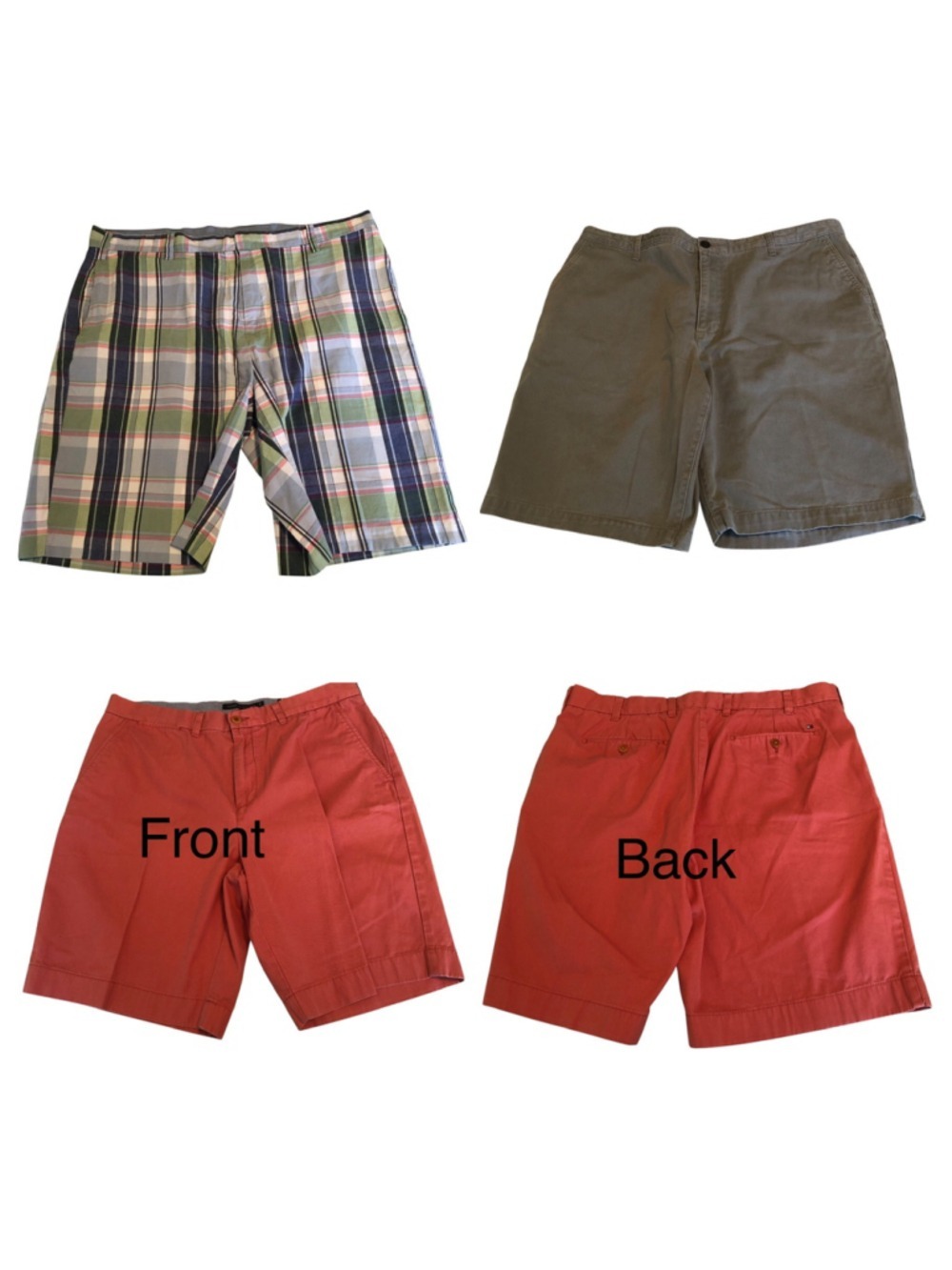 3 Pair Bundle Mens Shorts Size 38 Nautical Dockers Tommy Hilfiger 100% Cotton